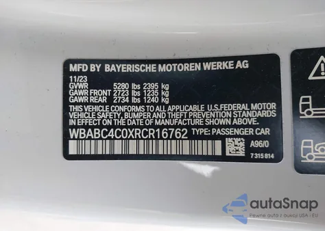 2024 BMW M850Xi z USA, uszkodzony, nr VIN WBABC4C0XRCR16762